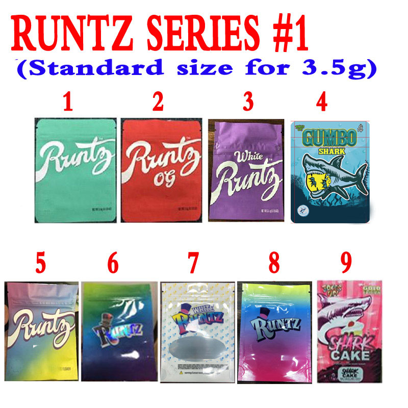 

Joke's UP! White Pink Hologram Runtz OG Mylar smell proof Bags Packaging Shark Cake NewYork Miami Zourz Money Bagg Frostiez Burzt Gruntz