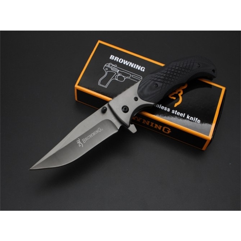 

Browning 377 Flipper Titanium Folding Knives 440C 57HRC G10 Handle Tactical Hunting Survival Pocket Knives Utility EDC Tool Collection