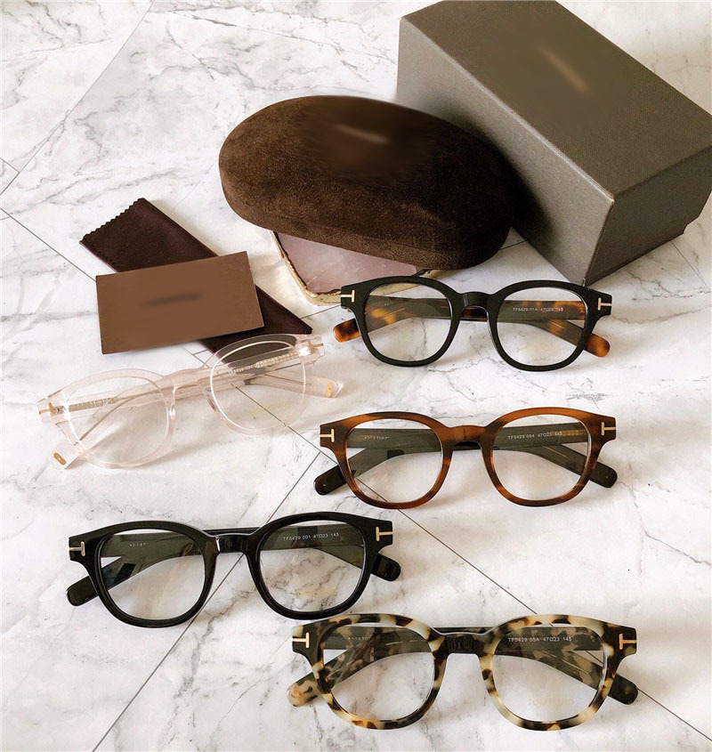 

tf5429 plate New box flat lens for women in 2021, White;black