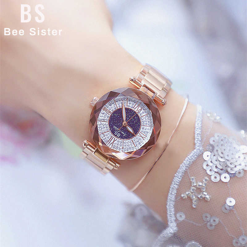 

Starry Sky Watch Women Luxury Crystal Designer Rose Gold Quartz Ladies Roman Diamond Wrist es Gifts For 210707, Silver-with-tool