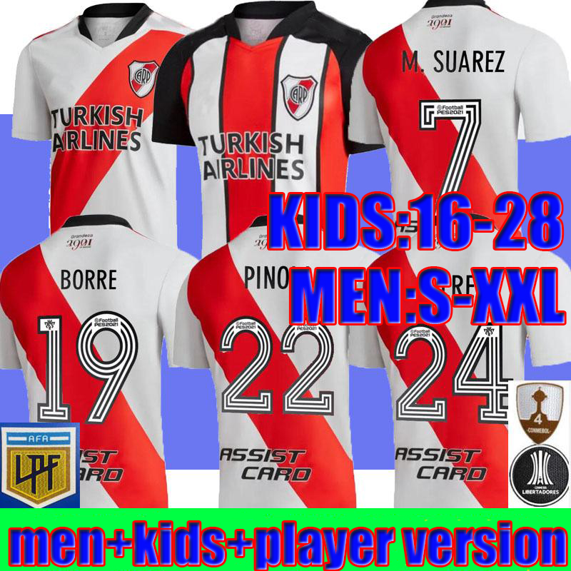

21 22 RIVER PLATE soccer jersey 120-Years Anniversary player version De La Cruz M.SUAREZ PONZIO 2021 2022 PEREZ BORRE PINOLA third 3rd men kids kit Football shirts, Home