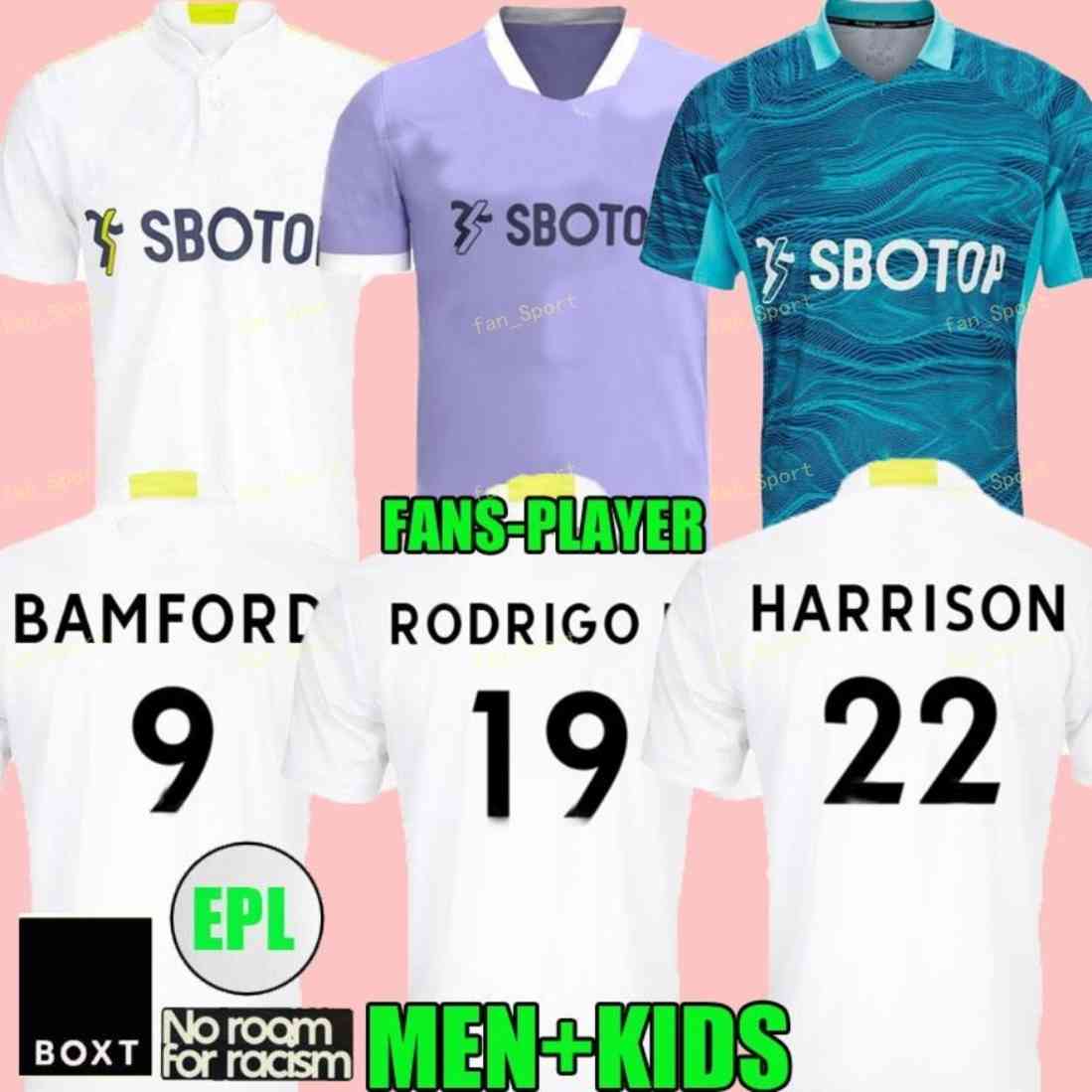 

leeds 21 22 soccer jerseys Fans player version 2021 2022 home FIRPO JUNIOR HARRISON HERNANDEZ COSTA BAMFORD PHILLIPS RAPHINHA Men kids kits, Black;yellow