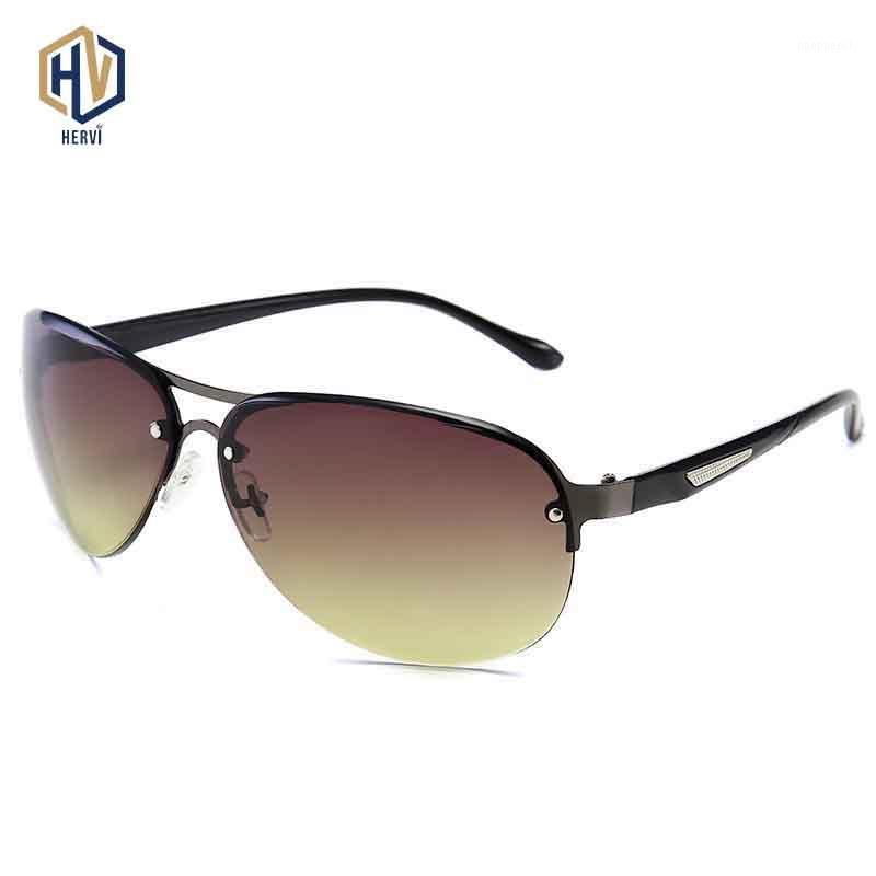 

Sunglasses Half Frame Oval Men Pilot Gradient Sun Glasses Brand Designer Design Eyewear Lentes De Sol Hombre