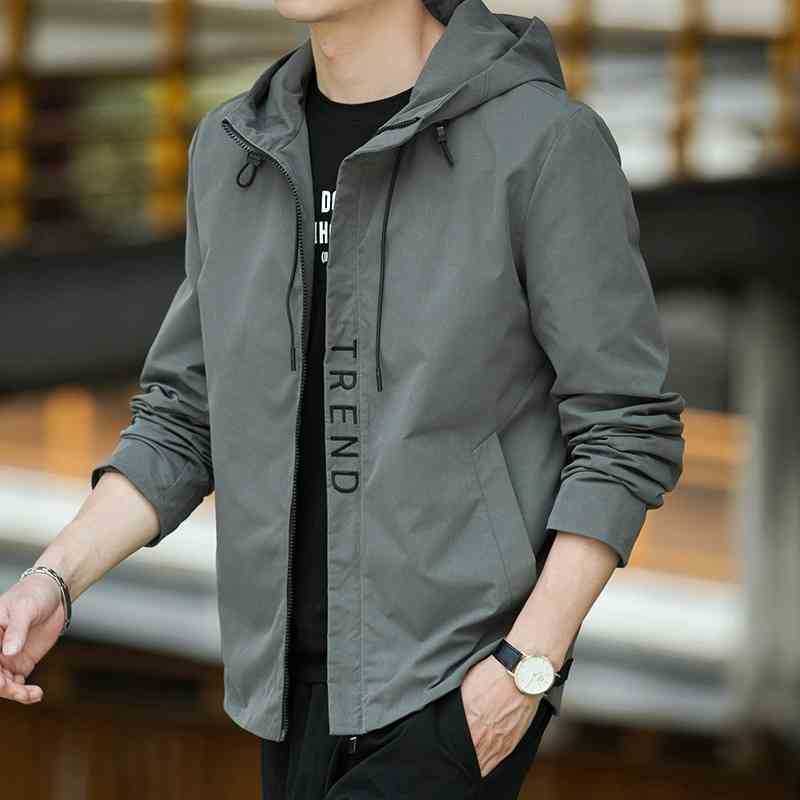 

Autumn work jacket 2021 new hooded loose fashion brand sports autumn coat men's wear, Black;brown