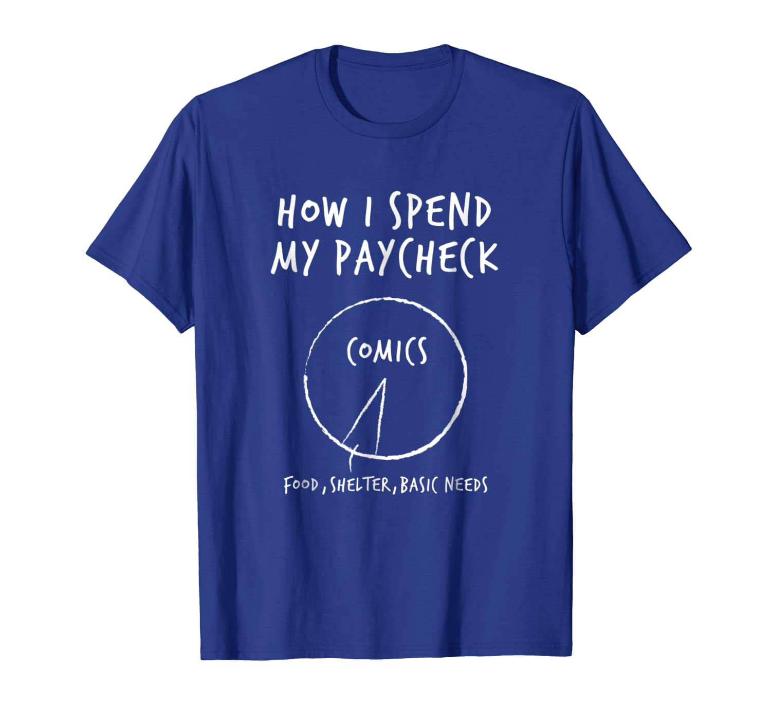 

funny comic books collector gift t-shirt paycheck, White;black