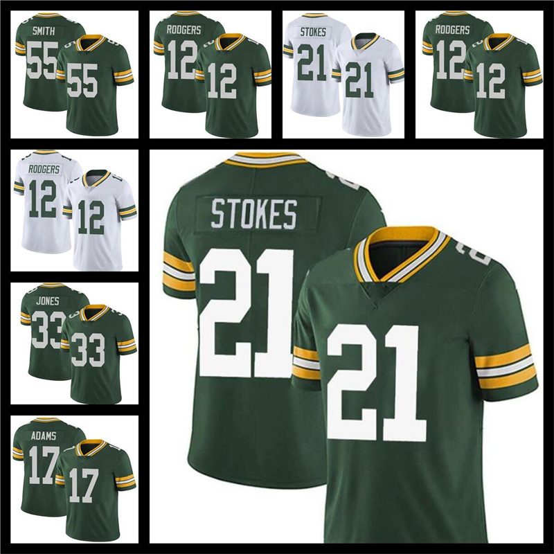 

Green Bay Packers Eric Stokes 12 Aaron Rodgers Jersey 17 Davante Adams 26 Darnell Savage 23 Jr Alexander 33 Aaron Jones Brett Favre Men women youth 55 Smith, As