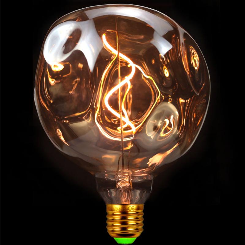 

Bulbs Retro Bulb LED G125 Stone Light 4W Dimmable 220V 110V Filament Decoration Edison