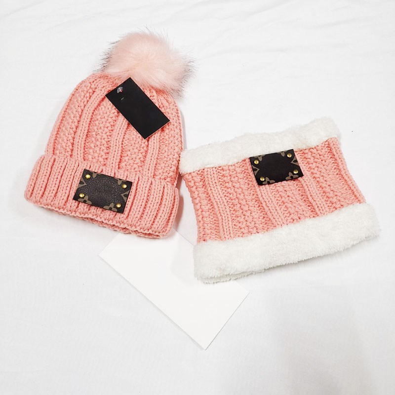 

2021 Winter Hats Set Women With Bib Cute Warm Velvet Wool Hat Female Thicking Riding Windproof Knit Beanies Skullies Beanie Caps