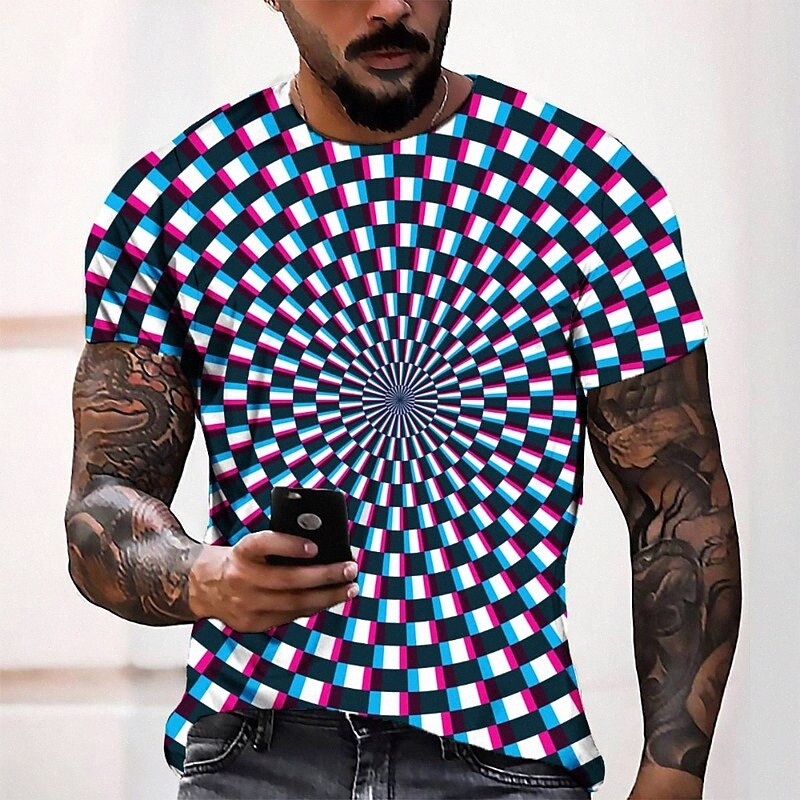 T-shirt Tee T-shirt 3D Imprimer graphique col rond décontracté quotidien quotidien 3D imprimé à manches courtes à manches courtes de mode concept