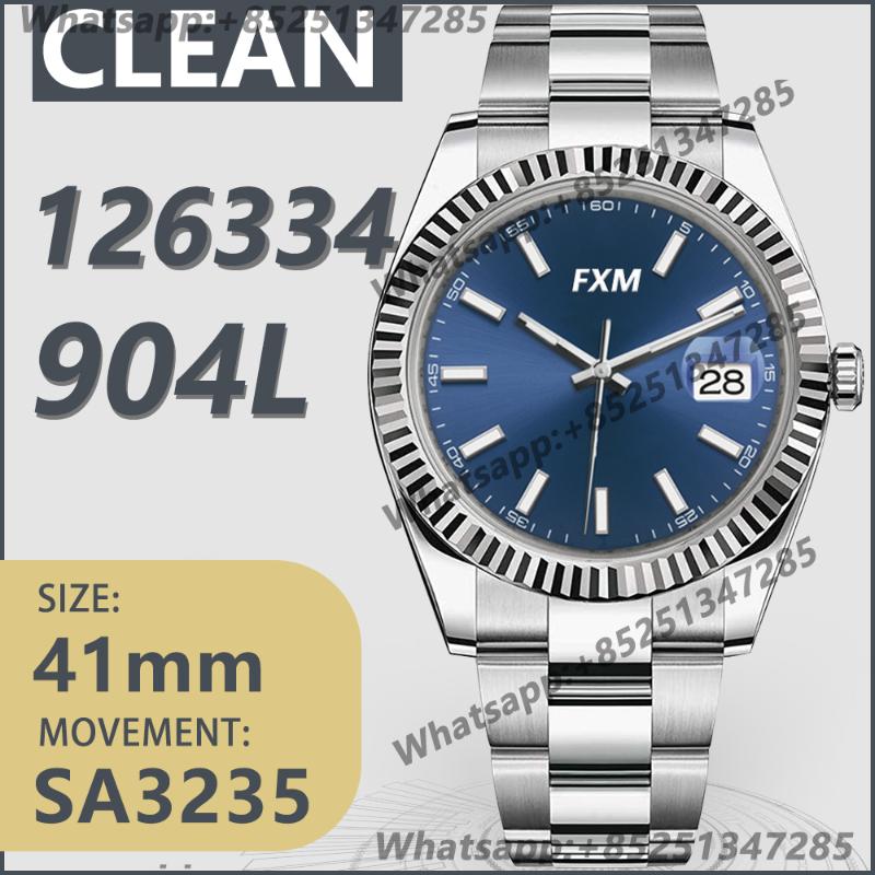 

Wristwatches Men's Automatic Mechanical Luxury Watch 41mm 904L 126334 CLEAN 1:1 Edition VSF Movement Super Clone A3235, Black