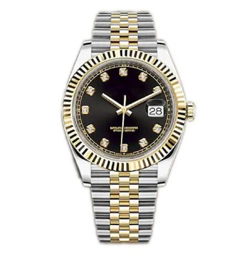 

Top V3 Automatic 2813 Mechanical Watch Men Big Magnifier 41mm Stainless steel Sapphire solid Clasp President Mens Watches Male Wristwatches, Slivery;brown