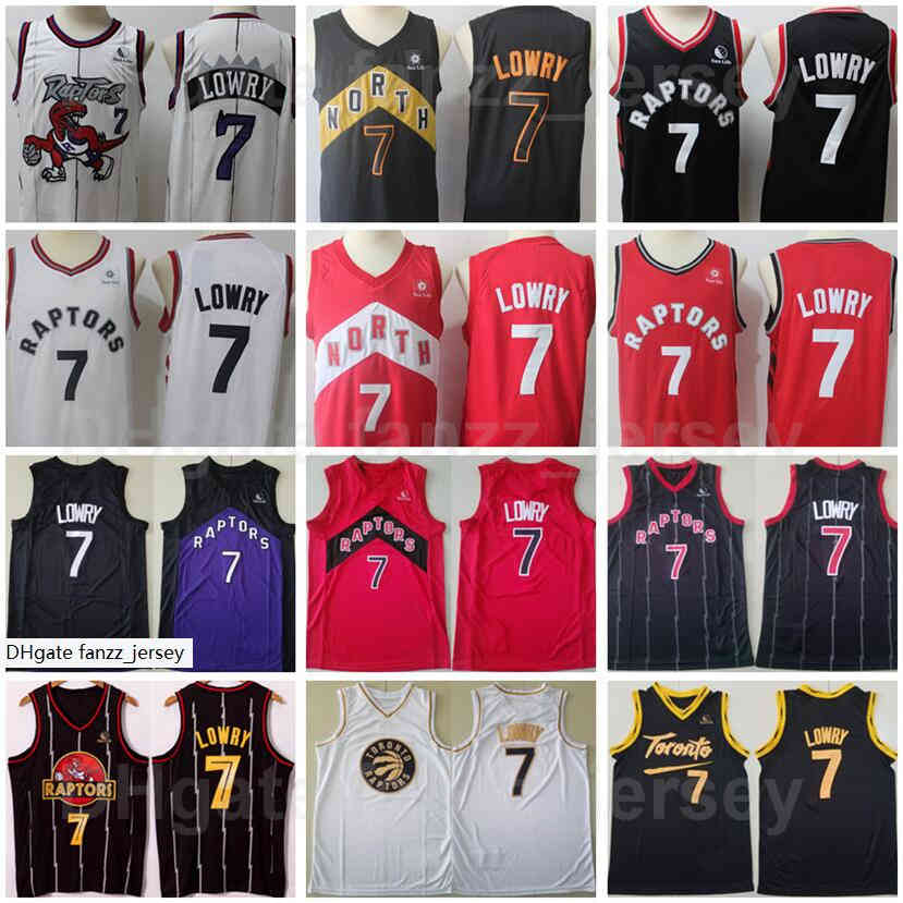 

Men Kyle Lowry Basketball Jersey 7 All Stitched Black Red White Team Color City Finished Earned Edition Breathable Pure Cotton Good Quality