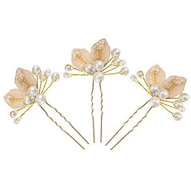 

Hair Clips & Barrettes Handmade Leaf Floral Bridal Hairpins Tiara Wedding Clip Headdress Head Jewelry Acessories Tocado Novia, Golden;silver