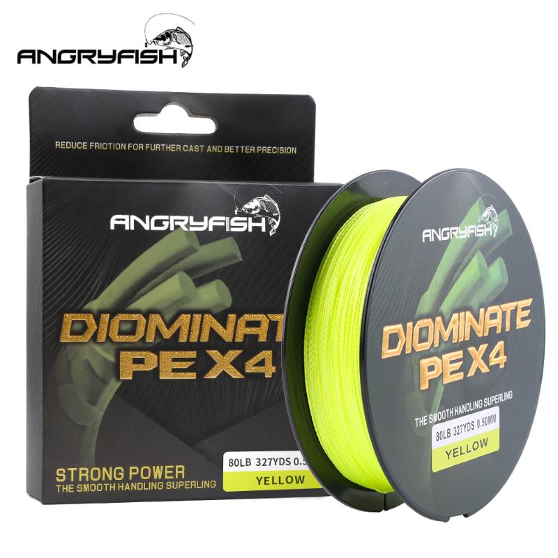 

Braid Line Angryfish 4/8 Strands Braided Fishing PE Multifilament Super Strong 5/8/100LB Big/Small Size