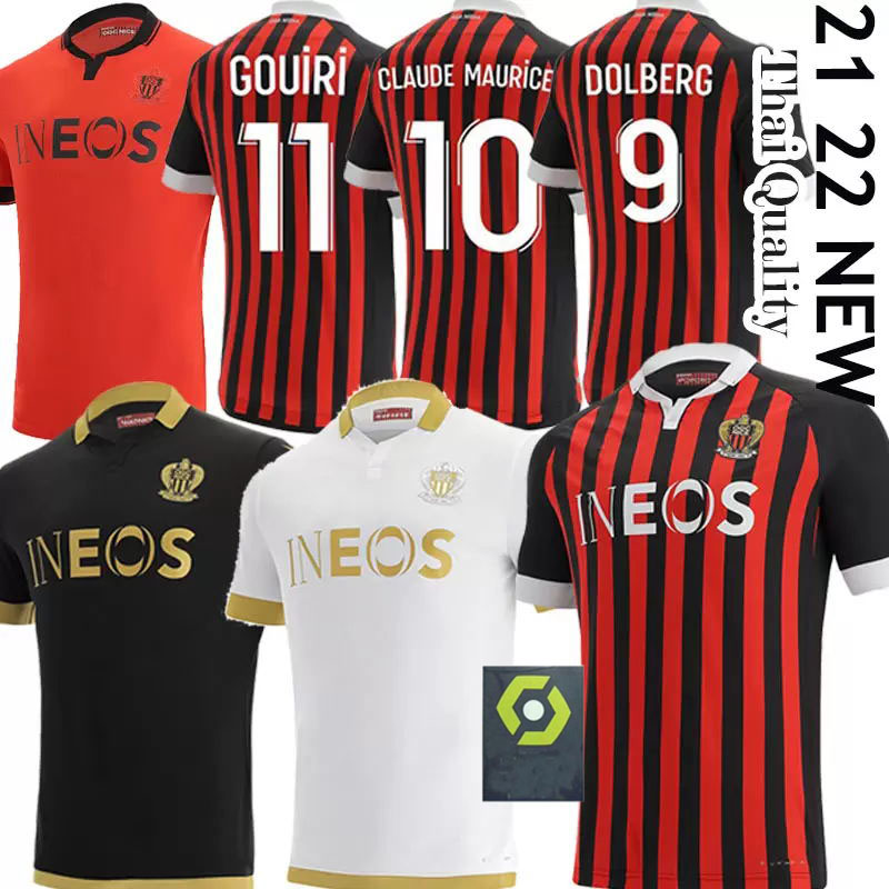 

OGC Nice soccer jerseys 21 22 DOLBERG TODIBO KLUIVERT LEES MELOU GOUIRI DANTE SCHNEIDERLIN CYPRIEN CLAUDE MAURICE 2021 2022 jersey football shirts maillot de foot, Third