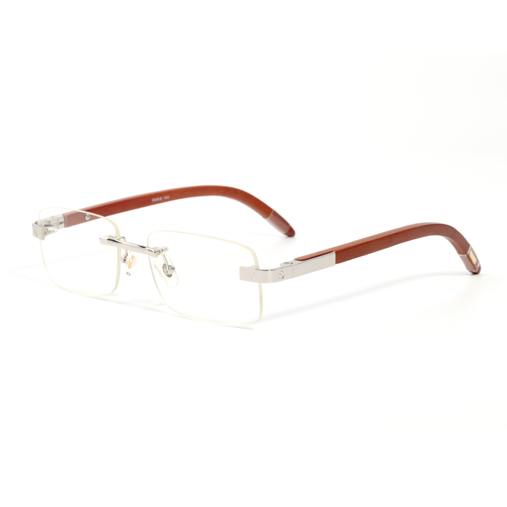 Design de marque Lunettes de soleil femmes mens designer Bonne qualité Mode lunettes de soleil rectangulaires en métal argenté avec boîtes d'orig