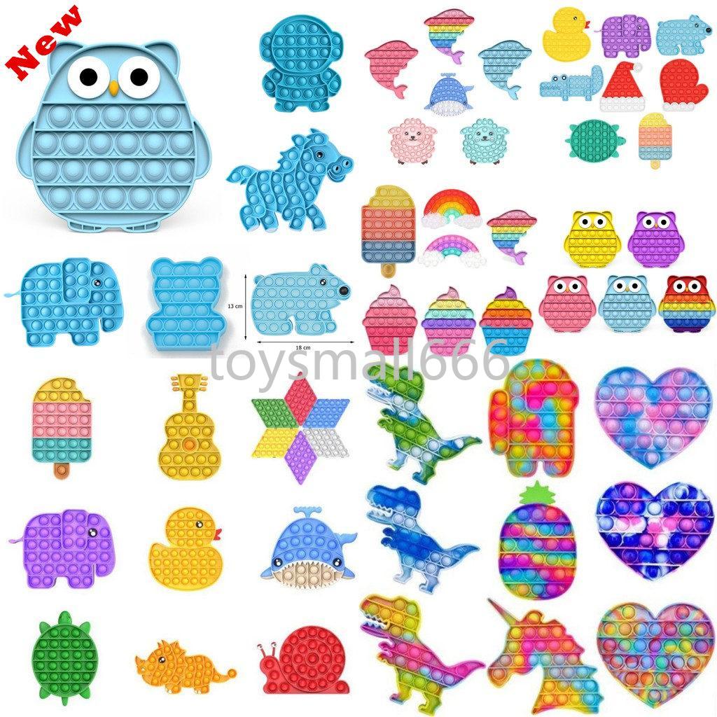 

Flash Deals 2021 Hot Fidget Toys Push Bubble Game For Adults Kids Anti-stress Soft Silicone Sensory Gifts Reusable Squeeze Toys