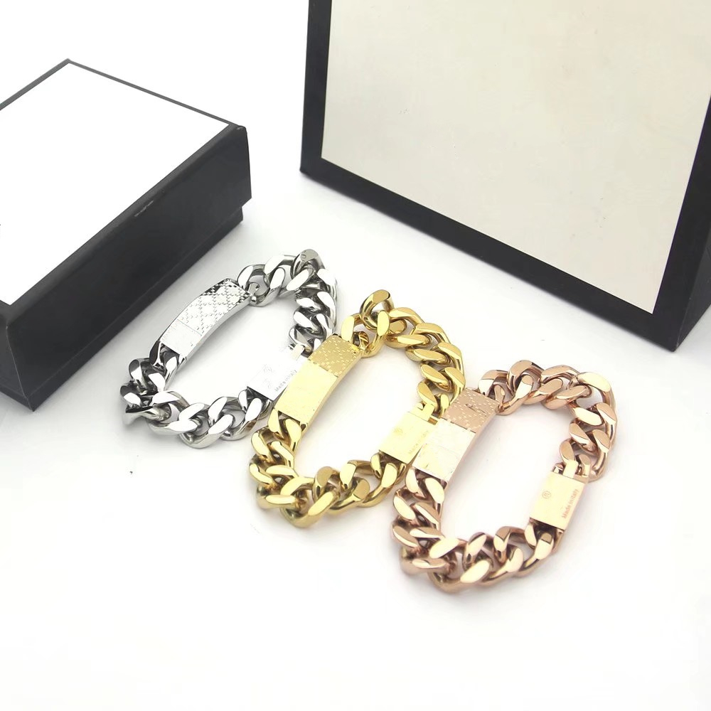 

3 Color Gold Love Bracelet Fashion Unisex Men Women Charm Bracelets High Quality Stainless Steel Chain Supply