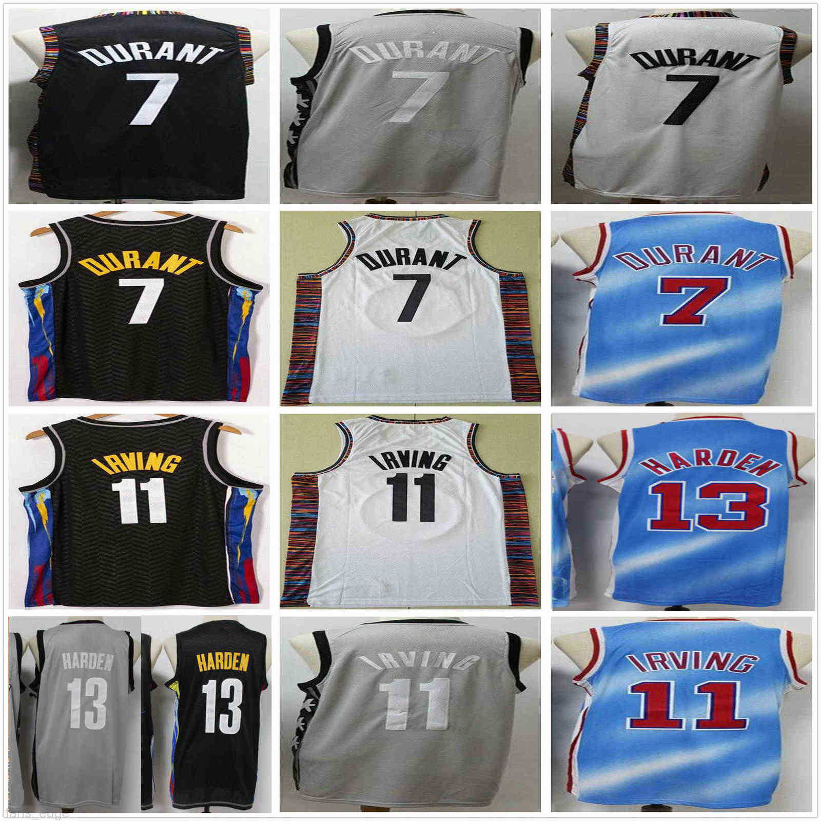 

2021 Top quality Kevin 7 Durant Jersey Black White Blue Kyrie 11 Mens Irving 72 Biggie Cheap 13 Harden Retro Vintage Basketball Jerseys