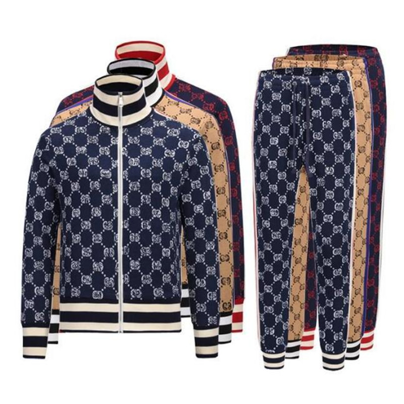 

Mens Tracksuits Designers Sweatshirt Jogging Suits Fashion Letter Pattern Print RUNNING Tracksuits Men Cardigan Sportswear Jogger 2Pcs Suit, Customize