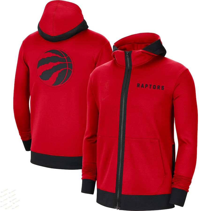 

Toronto''Raptors''Men Red City Authentic Showtime Performance Basketball Full-Zip Hoodie Jacket