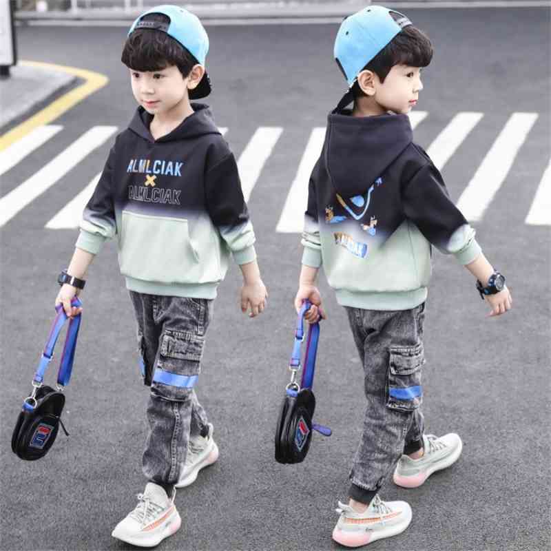 

Boys' set 2021 new clothes middle-aged children's spring and autumn little boys' foreign style sweater