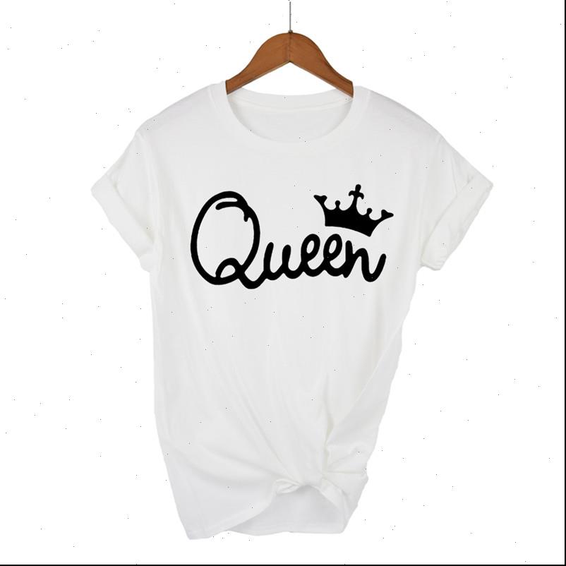 

queen womens women t shirt crown print clothes graphic design summer retro lady girl top, White