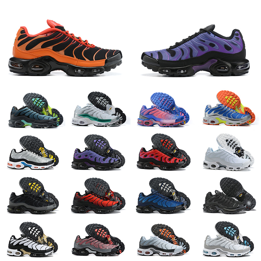 

Mens Tn Plus Running Shoes SE Ultra White Volt Black Hyper Blue Oreo Purple Designer Sneakers Tns Classic Outdoor Trainers Size 40-46, Color:6