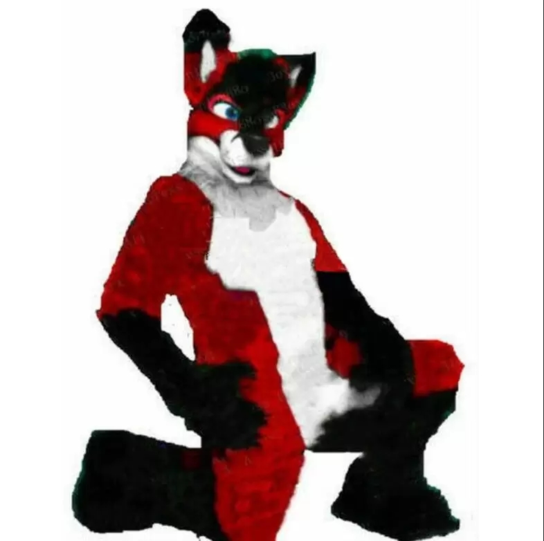 

2021 High quality Red Long Fur Mascot Costume Halloween Christmas Fancy Party Dress Cartoon Character Suit Carnival Unisex Adults Outfit, As pic