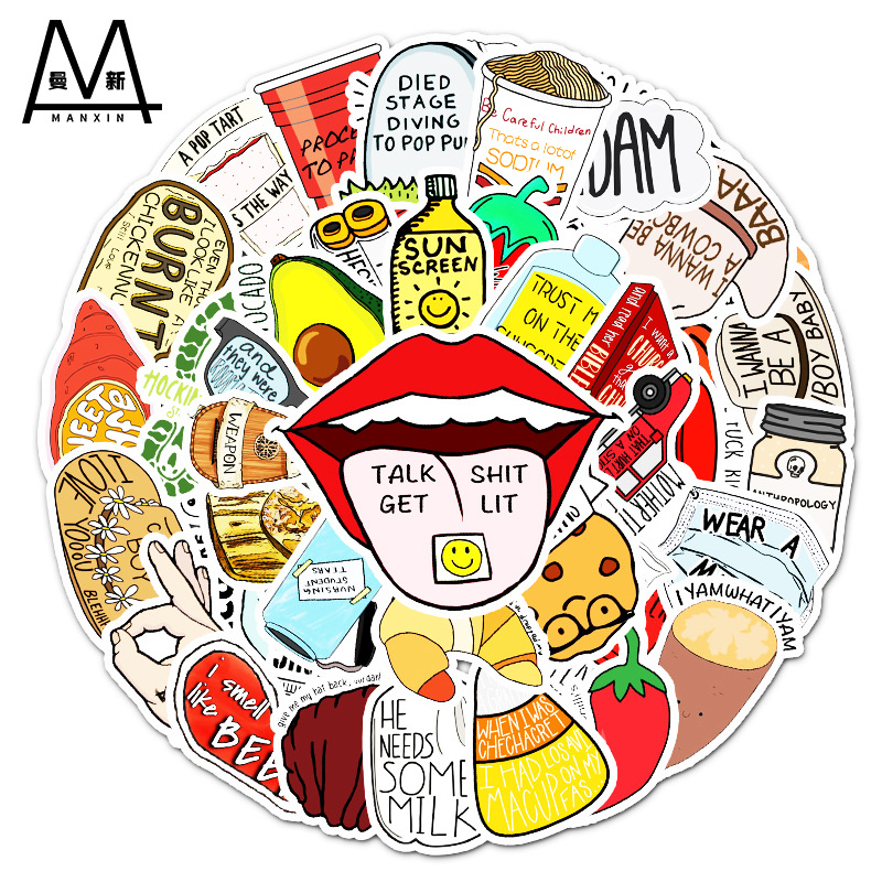 3 Sets = 150PCS Text Cartoon Vines Graffiti Stickers Luggage Notebook Car Scooter Refrigerator Stickers-image-706276278