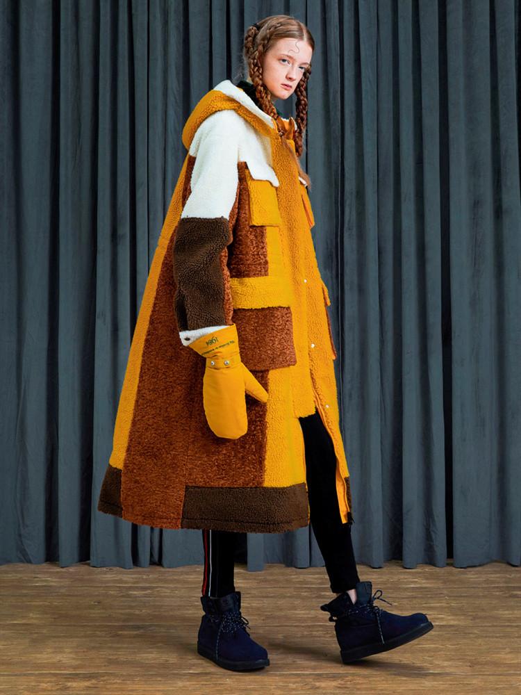 

Women's Fur & Faux Original Design Women Winter Thick Warm Casual Loose Reversible Berber Fleece Hooded Long Coat Ladies Teddy Jacket, Black