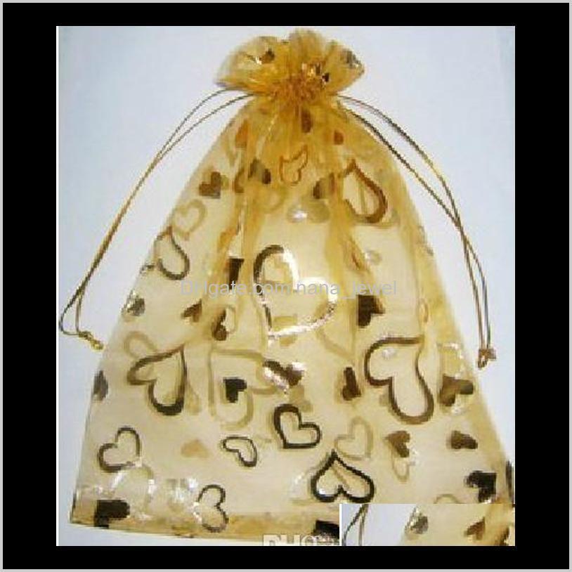 

Pouches, Packaging & Display Drop Delivery 2021 Organza Jewelry Pouches Gift Bags For Wedding Party 7*9Cm 10*12Cm 11*16Cm 13*18Cm 15*20Cm 17*