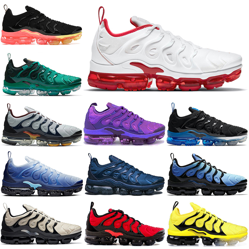 

wholesale tn plus running shoes for men women Triple Black White Cherry Fresh Atlanta Hyper Blue #25 Bred Pure Platinum mens trainers sport sneakers size 36-47, Cool grey