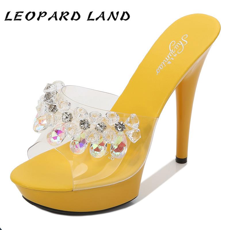 

Sandals LEOPARD LAND Pure-color Summer Fashion Round-head With Red Sexy High-heeled A Line Of Sandal Women LFD, Black