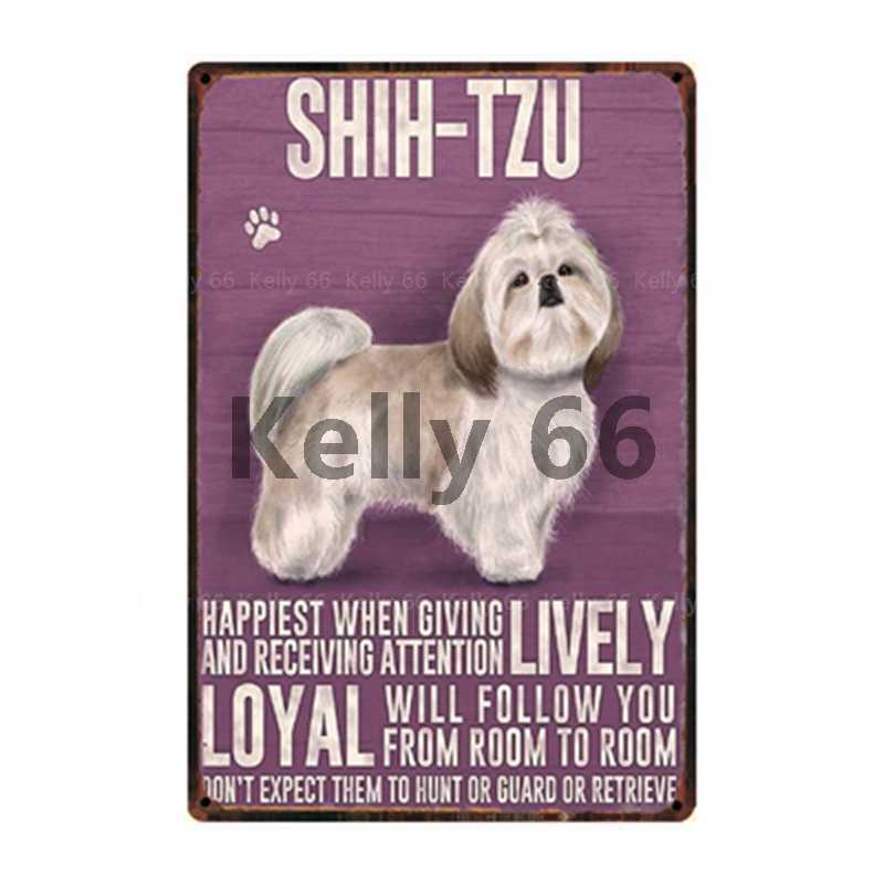 

Pet Dogs Rules Warning Better Life With Shih Tzu Metal Sign Home Decor Bar Wall Art Painting 20*30 CM Size DG-14