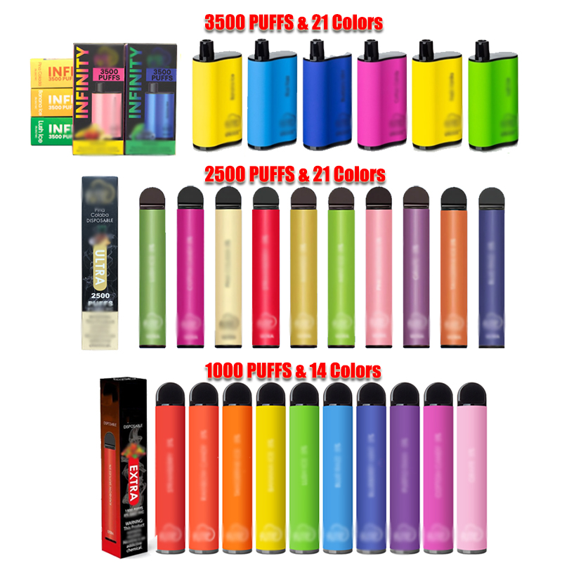 

FUMED INFINITY ULTRA EXTRA E Cigarette Disposable Vape Device Pen Pod Vaporized 1500mah 850mah 750mah Battery 12ml Cartridge Package VS AIR BAR BOX