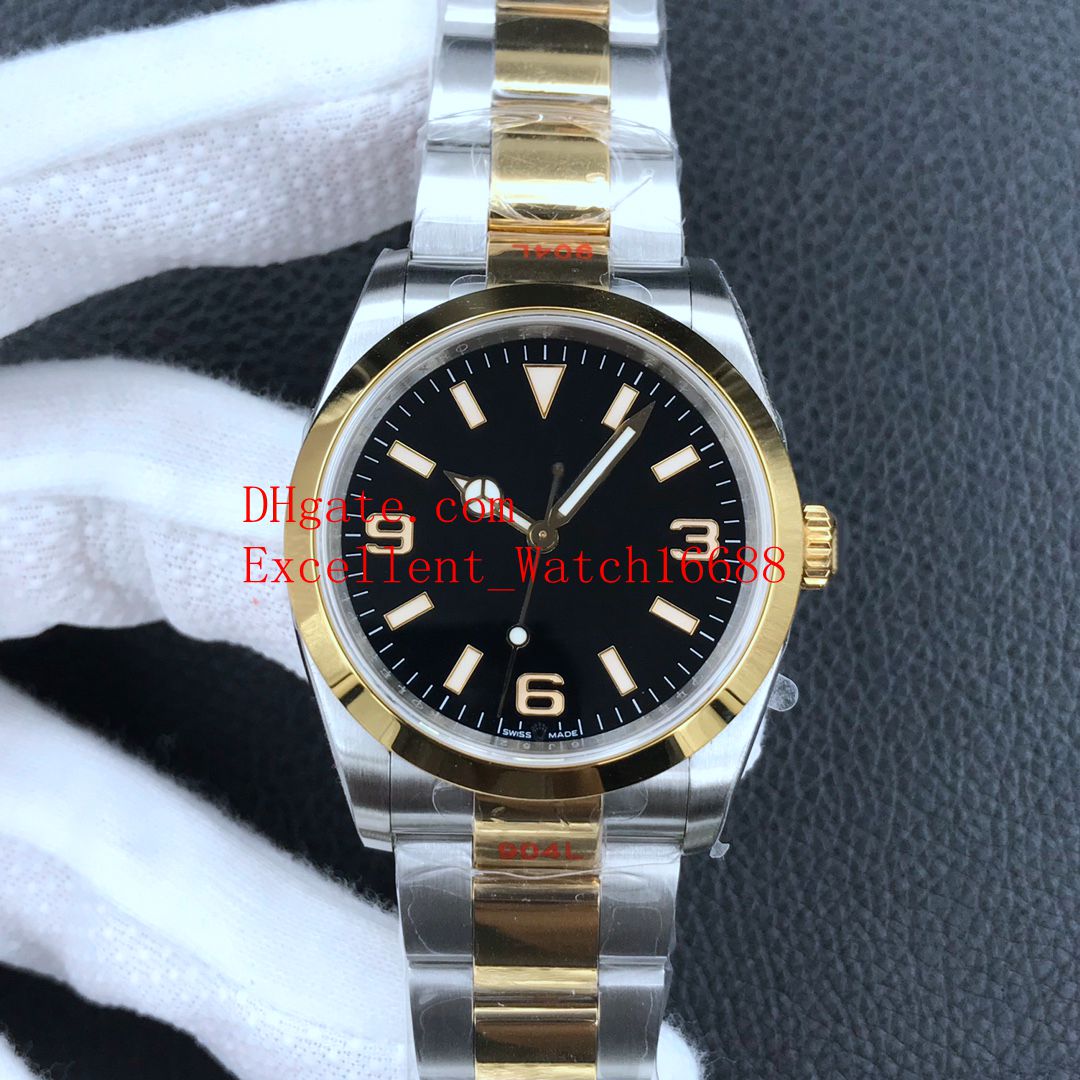 

EW Factory Wristwatches Size 36mm 124270 124273 Sapphire glass Black Dial 3230 Movement Mechanical Automatic 904 steel case Unisex Watch Watches