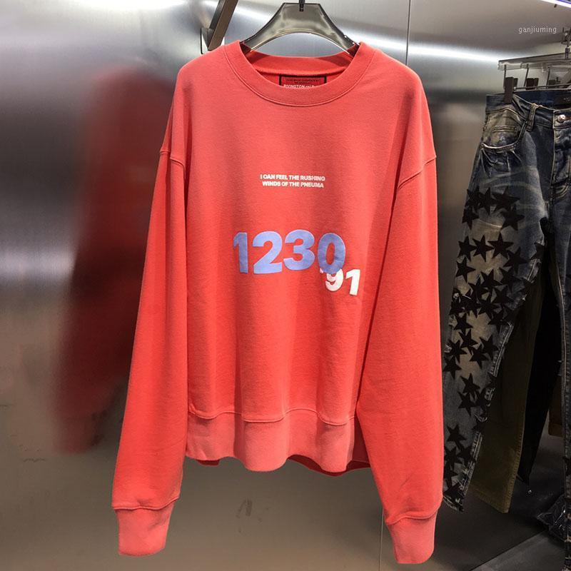 

Men's Sweaters Oversized RRR123 Hoodie Printed Terry Distressed Round Neck Men Women 1:1 High Quality Pullover, Red