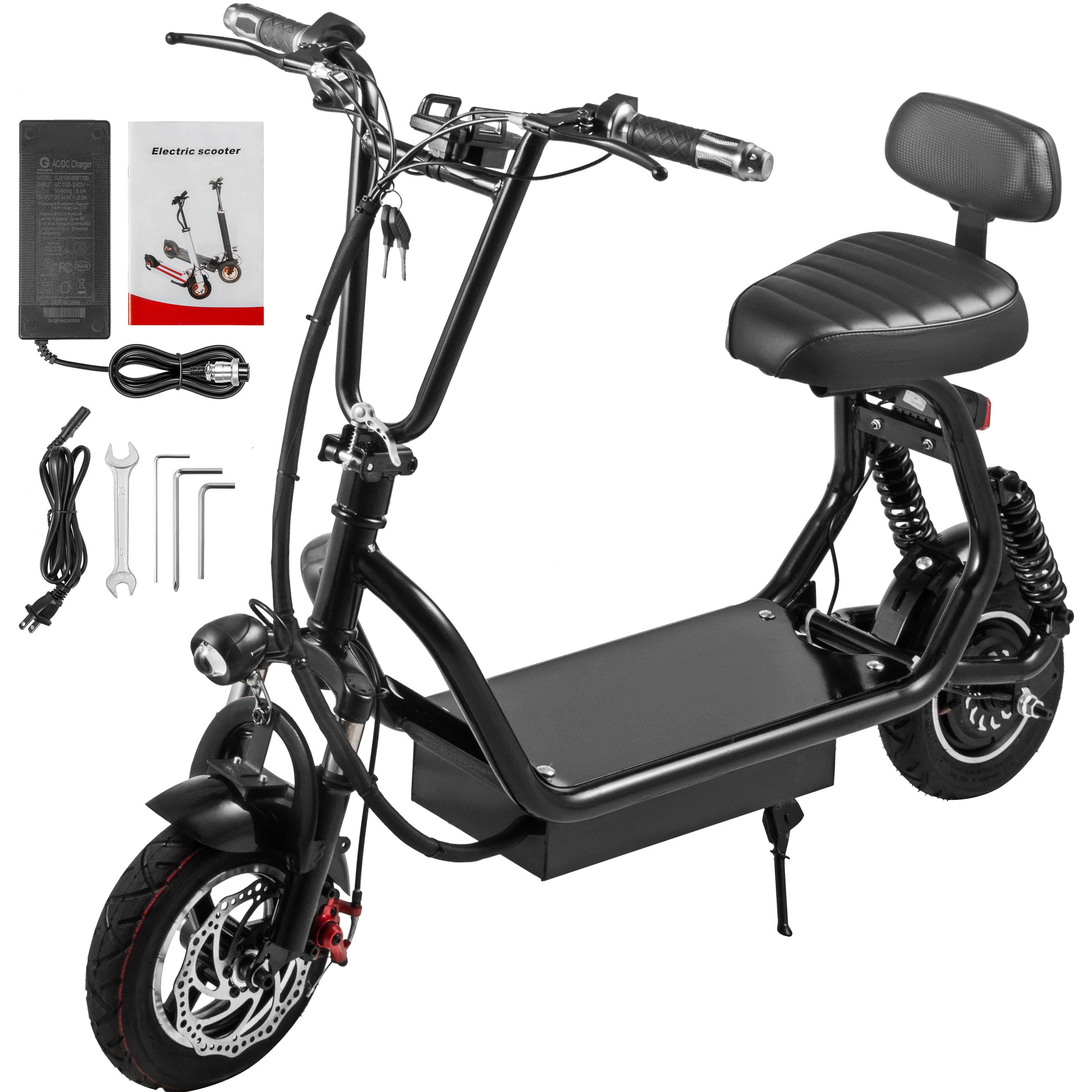 

HOT 750W 48V 11ah two wheels electric High saleing speed scooter, White