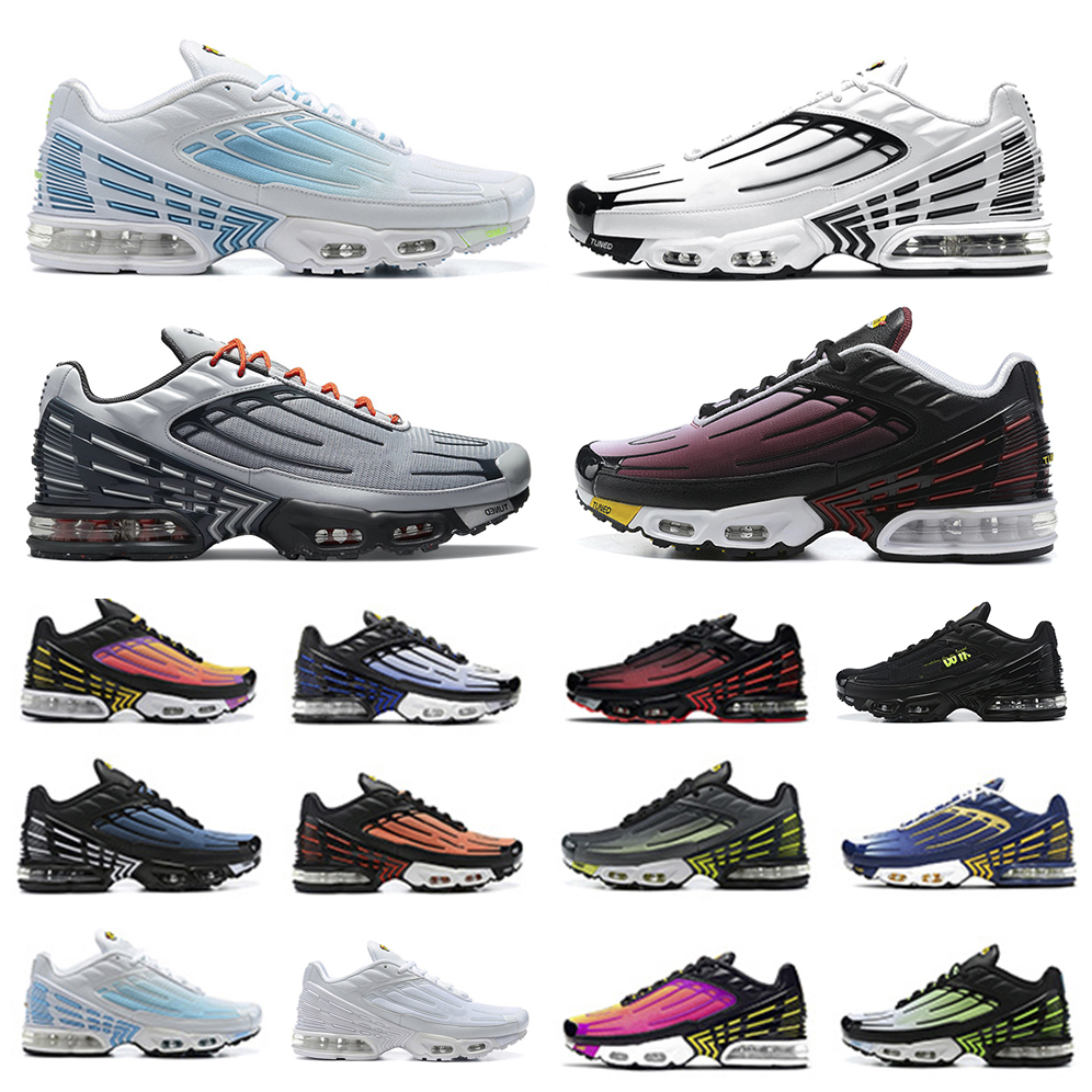

TN Plus 3 running shoes Topography Pack triple white black hyper og classic neon men women trainers sports sneakers Multi Swooshes Laser Blue Parachute, Color#23