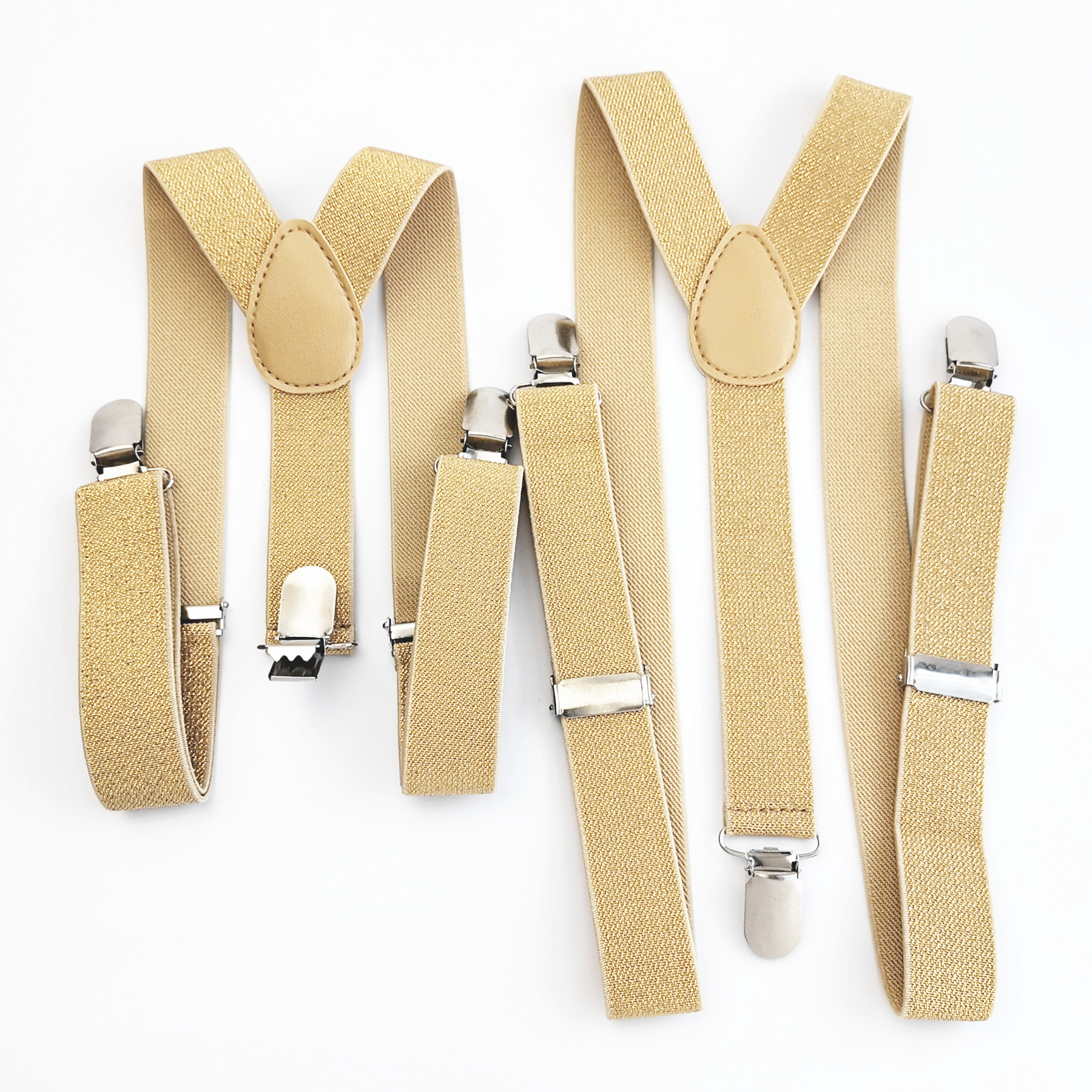 

2.5CM Wide Gold Silver Elastic Strap Unisex Suspenders Adjustable Y back Adult Chirldren Men Women Boys Girls Braces For Party