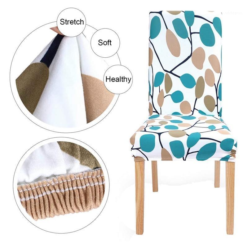 

Washable Kitchen Chair Covers Protector For Dining Room El Leaf Pattern