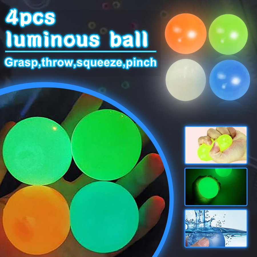 

in the Dark Ceiling Sticky Balls Adults and Glow Sticks Balls, Squishy for Kids, Figit Toys BHEN