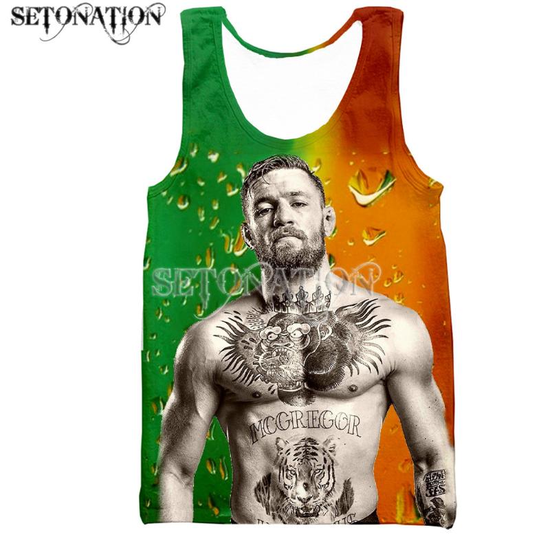 

Conor McGregor Vest Men/women Fashion Cool 3D Printed Summer Casual Harajuku Style Streetwear Tops Drop Men' Tank, White;black