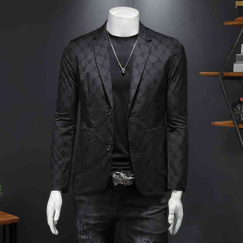 

Men's Suits & Blazers Blazer social masculino, jaqueta de alta qualidade, casual, para casamento, negócios, roupas sociais, 5xl, 0UPY, 1# shoe box
