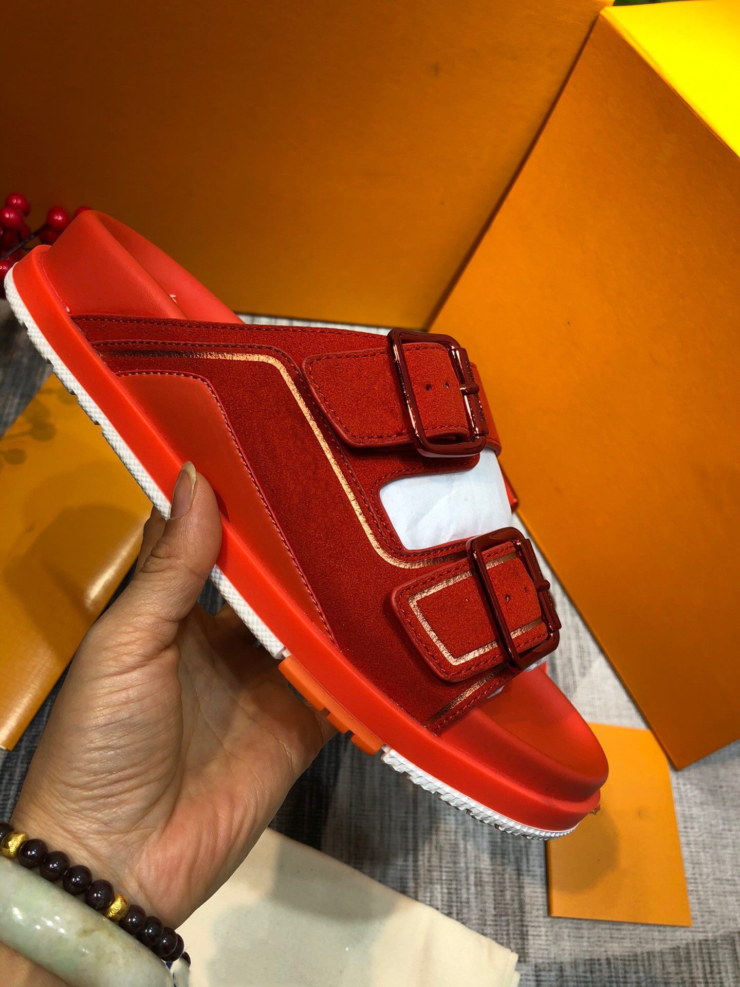 

High quality Stylish Slippers Tigers Fashion Classics Slides Sandals Men Women shoes Tiger Cat Design Summer Huaraches size 35-45, Box