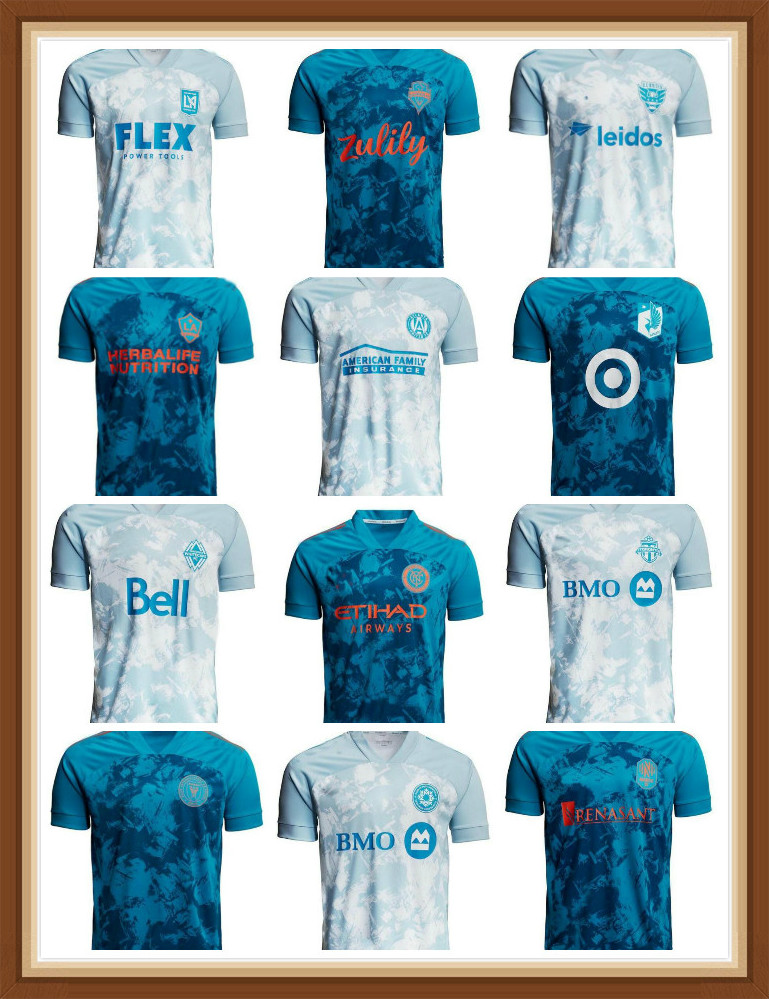 

MLS 2021 X Parley Primeblue kit soccer jersey Toronto Orlando Philadelphia Union nycfc City Austin Columbus Vancouver Whitecaps D.C. United, Black;yellow