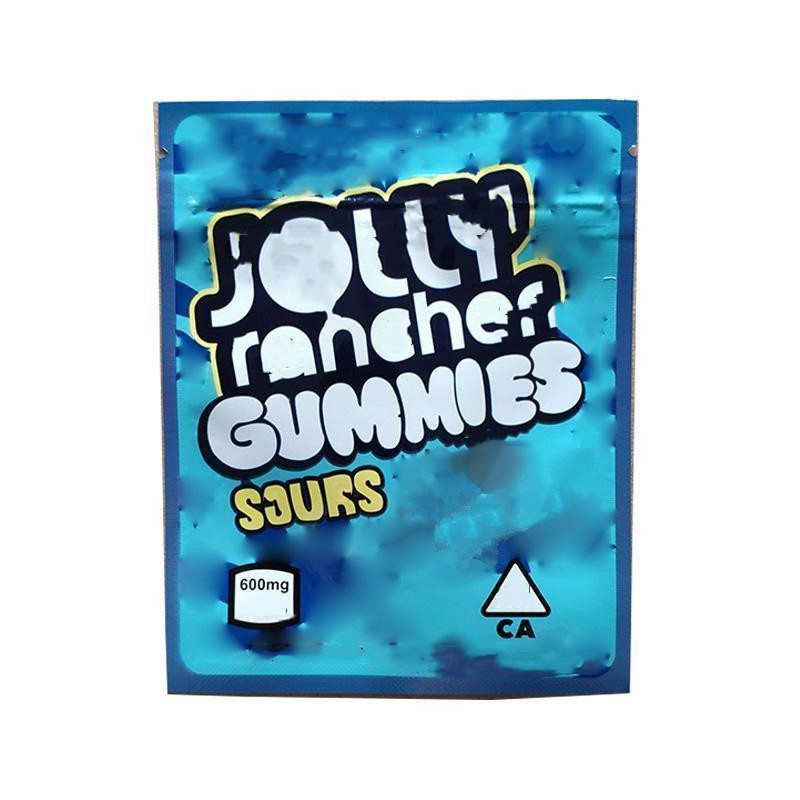 

Pouch Gummies Sour Bag Smacker Packaging Rancher edibles mylar packing bags pack zipper smell proof Green 500mg Blue 600mg Plastic Ziplock