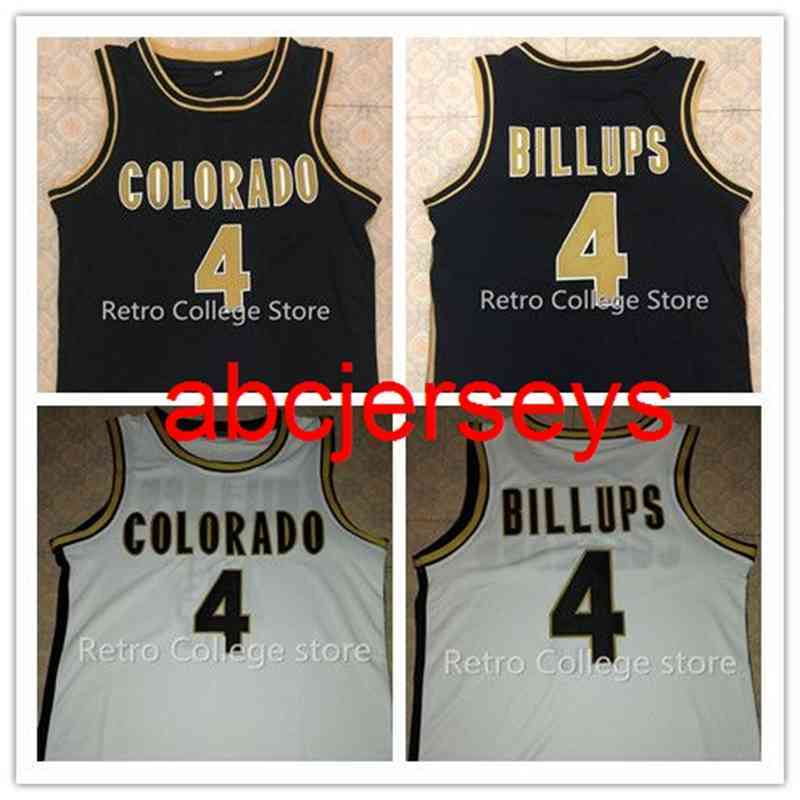

4 CHAUNCEY BILLUPS Dolphins Colorado Buffaloes Basketball Jersey Stitched Custom Any Number Name Ncaa XS-6XL, Black