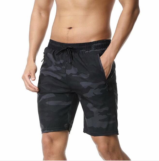 

Summer Camouflage Sports Pants Shorts Quick-drying Men Running Fitness Beach Men, Black